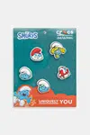 Připínačky na dětské boty Crocs Smurfs 5-pack bílá barva, 10014521