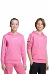 Dětská mikina adidas růžová barva, s kapucí, s potiskem, JN2429