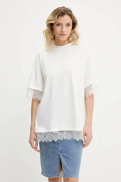 Bavlněné tričko Answear.LAB dámské, bílá barva