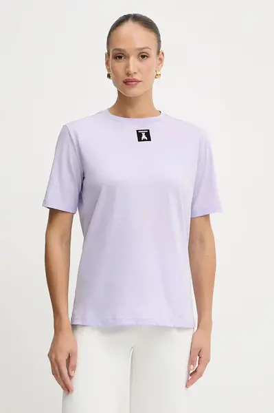 Bavlněné tričko Patrizia Pepe dámské, černá barva, 8M1612 J089