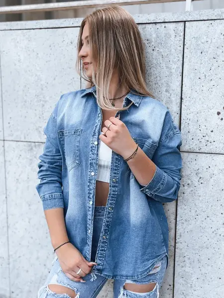 Dámska džínsová košeľa AMERICANA  Farba modrá DSTREET