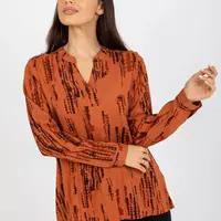 Blouse-D73771M11081A-light brown