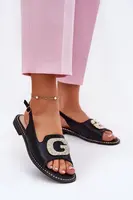 S. BARSKI Dámske Sandále S Dekoratívnym Detailom Čierne S.Barski