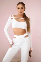 Top blouse set, white