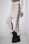 Pants/suit with selfie lettering powder pink
