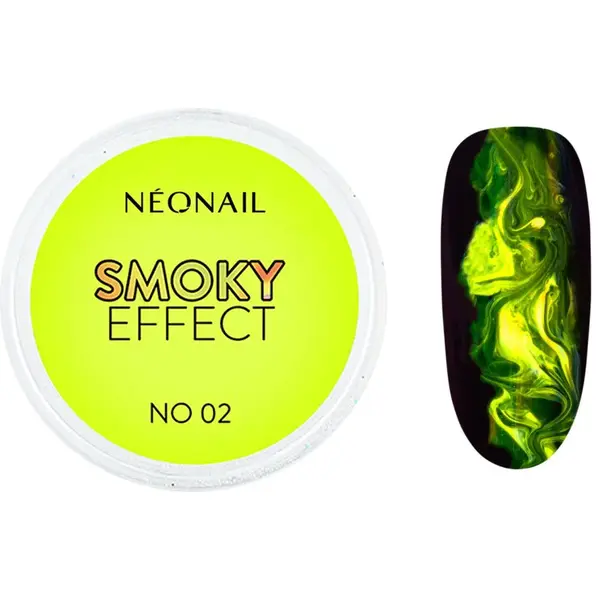 NEONAIL Effect Smoky farebný púder na nechty odtieň No. 02 Yellow 2 g