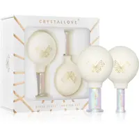 Crystallove Glass Facial Cupping Set súprava masážnych pomôcok na tvár, krk a dekolt 2 ks