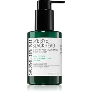 Some By Mi Bye Bye Blackhead 30 Days Miracle Green Tea Tox Bubble Cleanser aktívna čistiaca pena proti čiernym bodkám 120 g