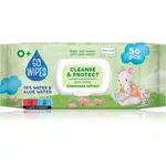 GoWipes Cleanse & Protect Chamomile extract detské jemné vlhčené obrúsky s aloe vera 50 ks