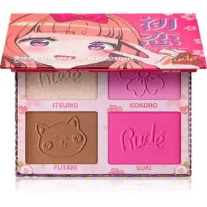 Rude Cosmetics Manga Face Palette multifunkčná paleta na tvár odtieň Sweetheart Sawa-Chan 11.2 g