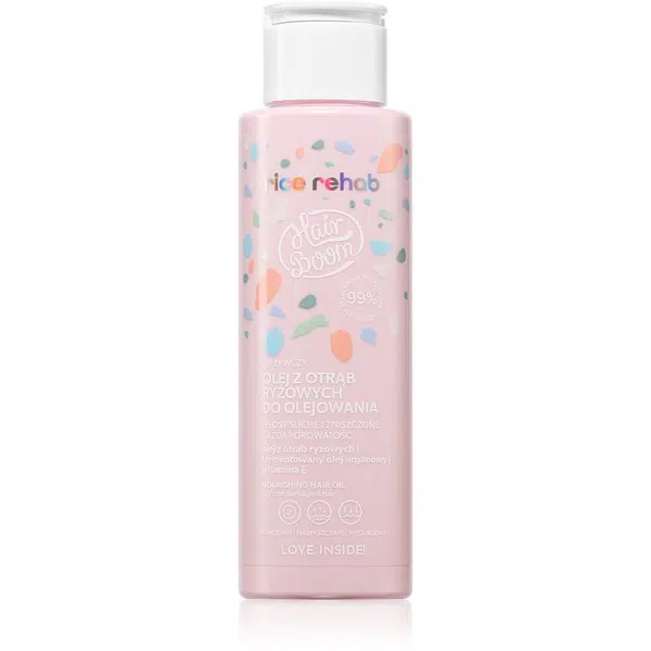 BodyBoom HairBoom Rice Rehab Nourishing Oil hydratačný olej pre suché a poškodené vlasy 100 ml