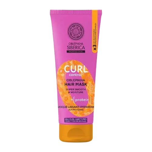 NATURA SIBERICA Oblepikha O Curl Control Proteínová maska pre kučeravé vlasy 200 ml