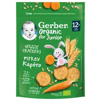 GERBER Organic Junior Veggie krekry s mrkvou 100 g