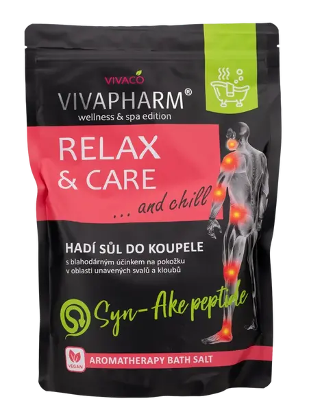 VIVAPHARM Soľ do kúpeľa Relax and care 1000 g