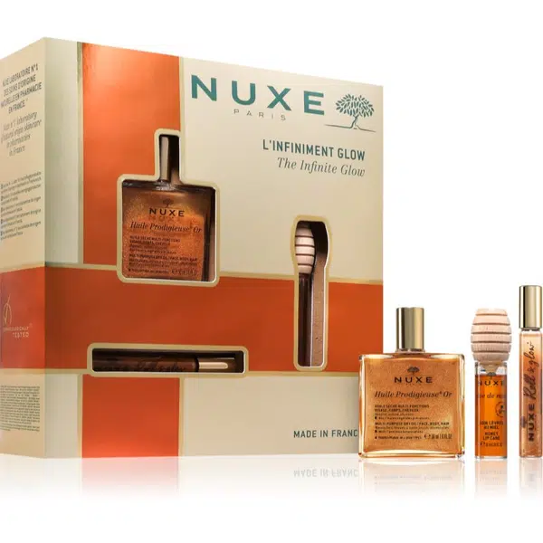Nuxe The Infinite Glow Set darčeková sada na tvár, telo a vlasy