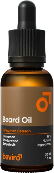 BEVIRO Vyživující olej na vousy s vůní skořice, santalu a grapefruitu 30 ml