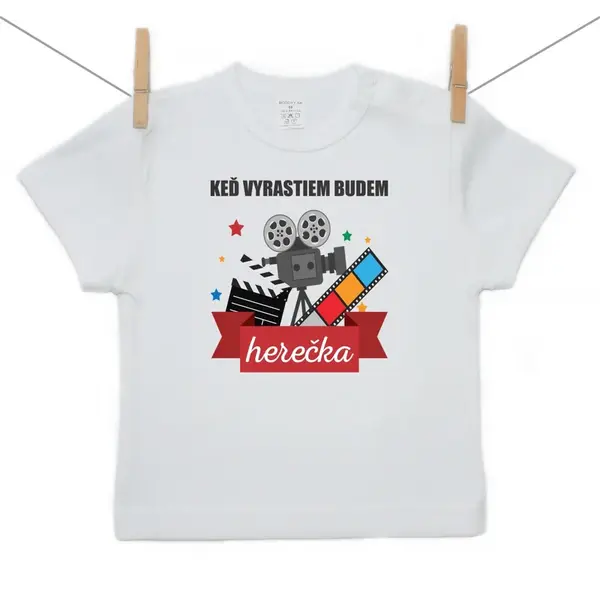 Boodyy Tričko s krátkym rukávom Keď vyrastiem budem herečka 140 (9-10 rokov)