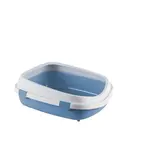 STEFANPLAST QUEEN 55x71x24,5cm extra veľká toaleta s rámom biela/nebesky modrá