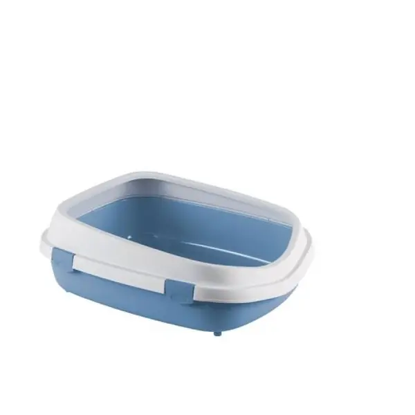 STEFANPLAST QUEEN 55x71x24,5cm extra veľká toaleta s rámom biela/nebesky modrá