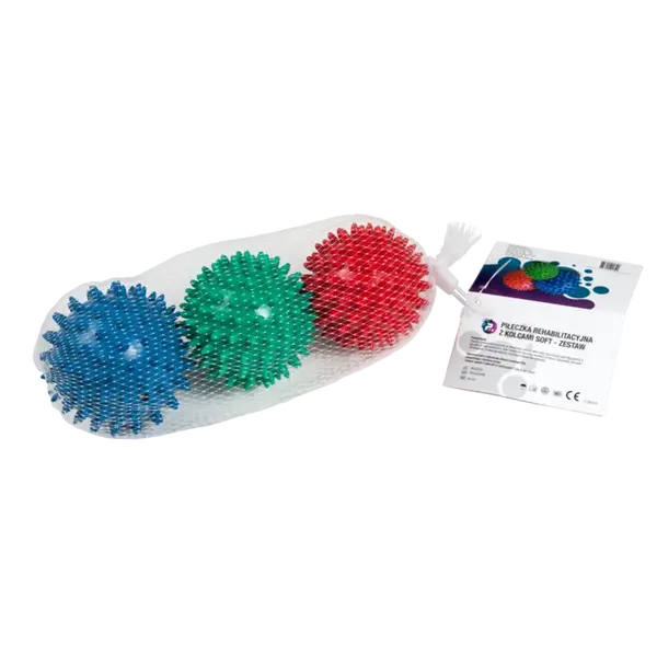 REHAFUND PILO-3011 rehabilitačná lopta s tŕňmi 3ks soft 7cm,8cm,9cm