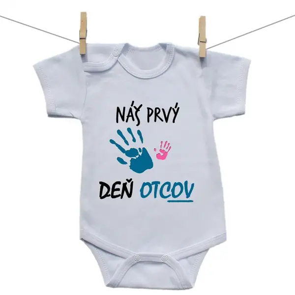 Boodyy Body s krátkym rukávom Náš prvý deň otcov (dievča) 50 (0 mesiacov)