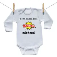 Boodyy Body s dlhým rukávom Moja mamka robí super bábätká 56 (0-2 mesiace)