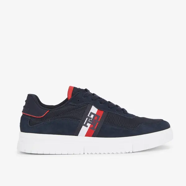 Tmavě modré pánské tenisky se semišovými detaily Tommy Hilfiger - Pánské