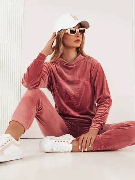 Dámský vélurový set VIP PRIVATE Barva růžová DSTREET