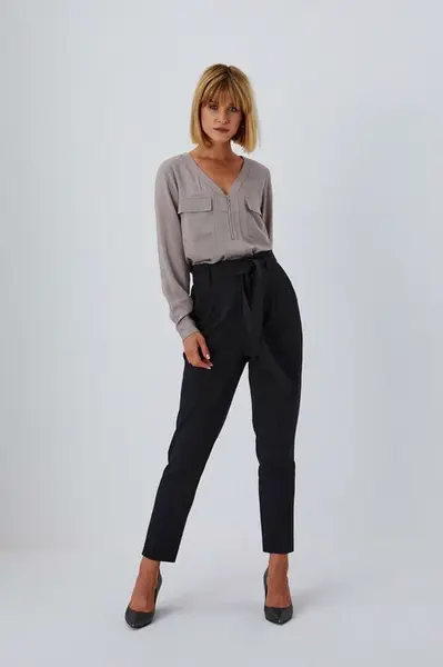 Marisse Elegant High-Waisted Trousers Z-Sp-3606 Graphite
