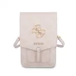 Pouzdro Guess PU 4G Metal Logo GUWBG4GFPI Phone Bag, růžová