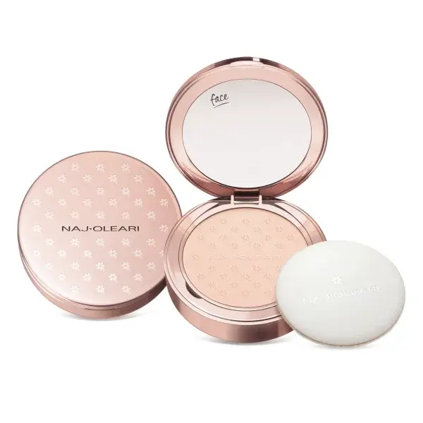 Naj-Oleari Skin Caress Pressed Powder zmatňující kompaktní pudr - 00 sand rose 9,5 g