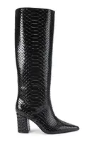 Kožené čižmy Kurt Geiger London Regent Point Knee Boot