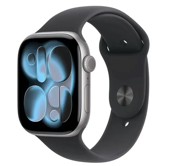 APPLE Watch 11 GPS + Cellular 42mm vesmírně šedý hliník - černý sportovní řemínek - M/L