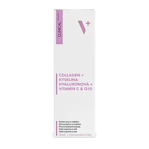 CLINICAL Collagen + kyselina Hyaluronová + vitamín C & Q10 3 x 8,8 g