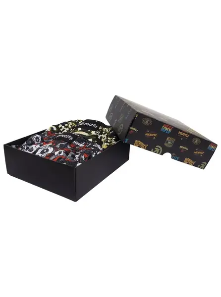 Meatfly pánské boxerky Agostino Graveyard Gift Pack | Černá | Velikost M