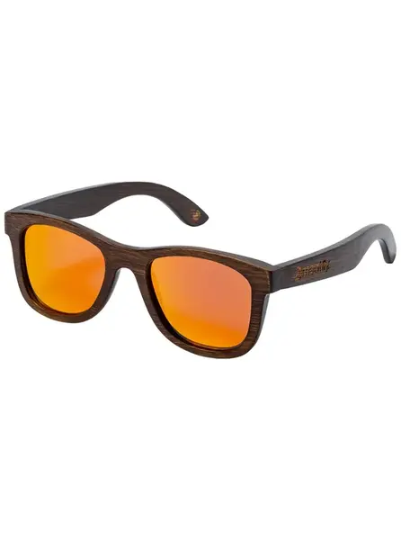 Meatfly sluneční polarizační brýle Bamboo Dark Orange | Oranžová | Velikost One Size