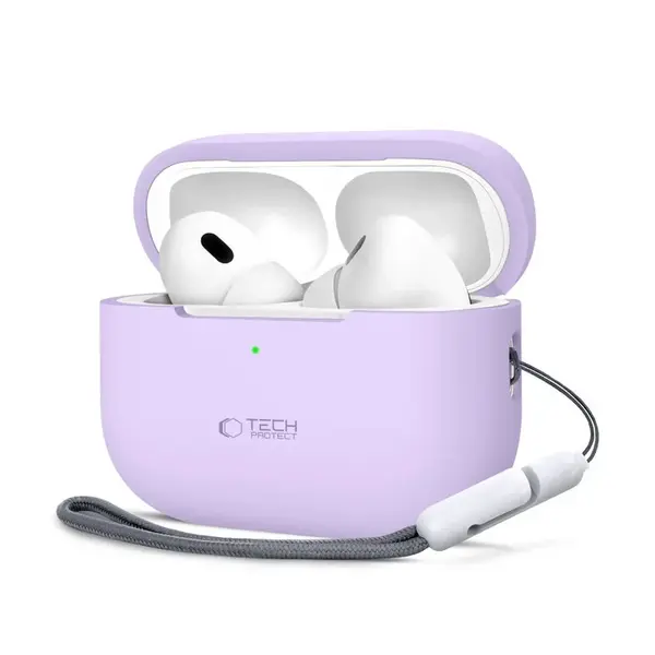 Tech-Protect Silikonové pouzdro, Apple AirPods Pro 1 / 2, fialové