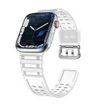 Strap Triple řemínek pro hodinky Apple Watch SE 1 / 2 / 3 / 8 / 7 / 6 / 5 / 4 / 3 / 2 / 1 (41/40/38mm), průhledný