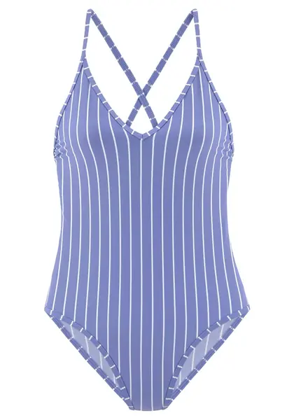 VIVANCE Jednodielne plavky  svetlomodrá / biela