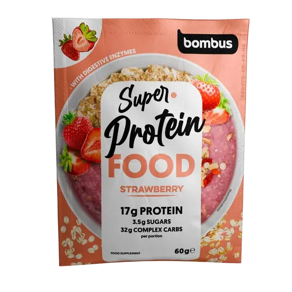 BOMBUS Super Protein Food Jahody 60 g
