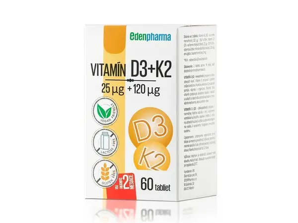 Edenpharma Vitamín D3 + K2 60 tbl