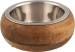 Miska Dog Fantasy nerez v dřevě zaoblená 1730ml