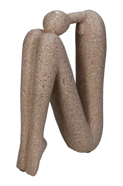 Dekorativní figurka home & lifestyle 20 x 5,5 x 14 cm béžová barva