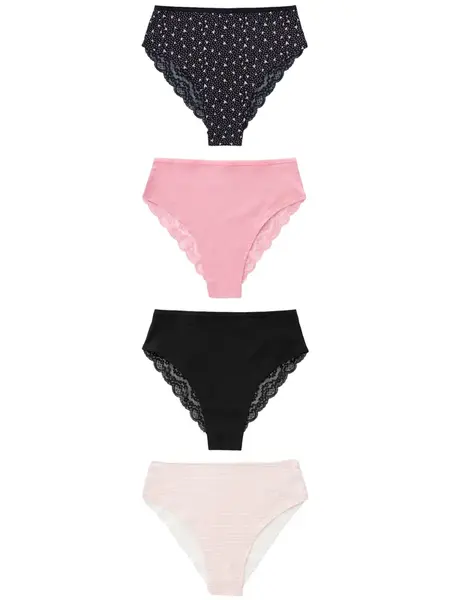 Next Nohavičky  ružová / čierna / biela