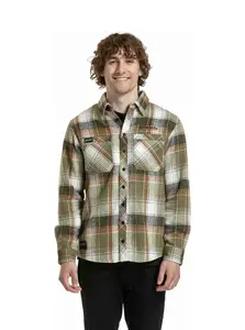 Meatfly pánská košile Woody Premium Green / Brown | Zelená | Velikost S