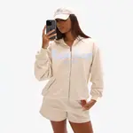 Dámská oversized mikina exalted off-duty zip světle béžová m