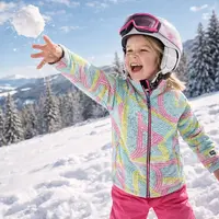 Dětská fleecová mikina reima niksini tyrkysová/růžová 146