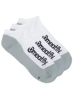 Meatfly ponožky Boot Triple pack White | Bílá | Velikost L