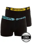 Meatfly pánské boxerky Balboa Boxershorts Double Pack Black | Černá | Velikost S