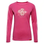 Dámské triko z merino vlny alpine pro merena růžová l